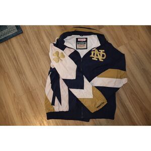 Vintage RARE Notre Dame Mitchell & Ness Thick Spirit Jacket